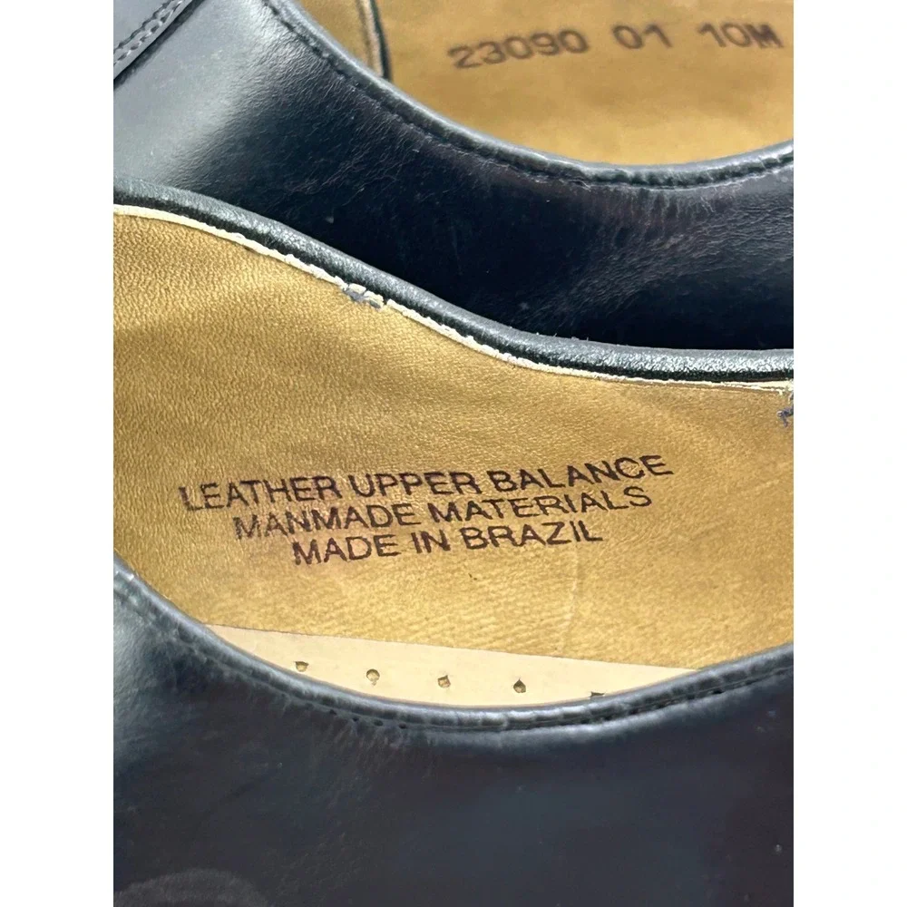 Stacy Adams Mens Black‎ Leather Lace Up Oxford Dress Shoes Size 10M